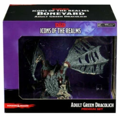 D&D Icons Of The Realms Miniatures: Boneyard - Adult Green Dracolich Premium Figure -Table Game Shop wzk96039 6